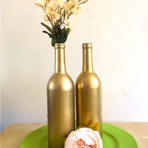 1.5LT & 750 ML ALL COLORS AVAIL WINE BOTTLES HAND SPRAYED PAINTED